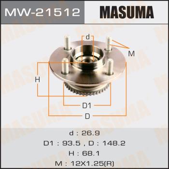 MASUMA MW-21512 - Moyeu de roue cwaw.fr