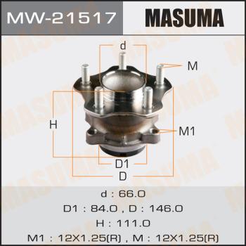 MASUMA MW-21517 - Moyeu de roue cwaw.fr