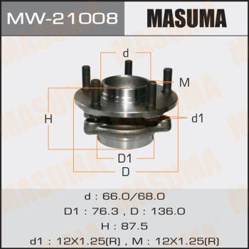 MASUMA MW-21008 - Moyeu de roue cwaw.fr