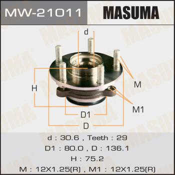 MASUMA MW-21011 - Moyeu de roue cwaw.fr