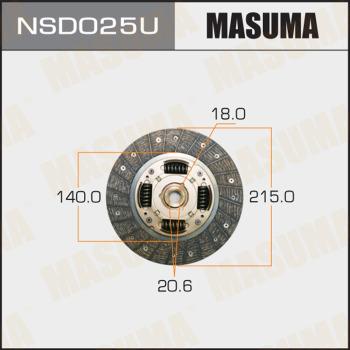 MASUMA NSD025U - Disque d'embrayage cwaw.fr