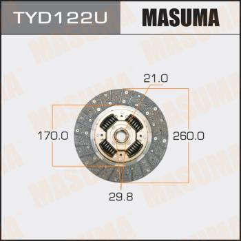 MASUMA TYD122U - Disque d'embrayage cwaw.fr