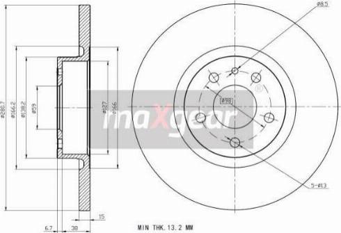 Maxgear 19-0991MAX - Disque de frein cwaw.fr