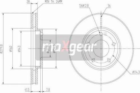 Maxgear 19-0951MAX - Disque de frein cwaw.fr