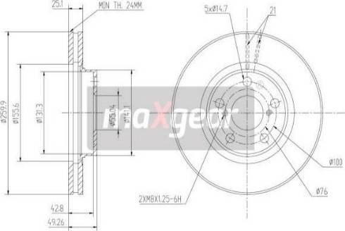 Maxgear 19-0967MAX - Disque de frein cwaw.fr