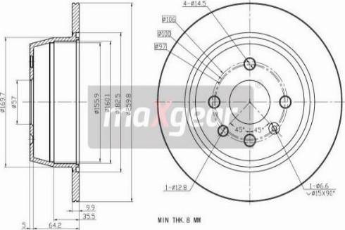 Maxgear 19-0984 - Disque de frein cwaw.fr