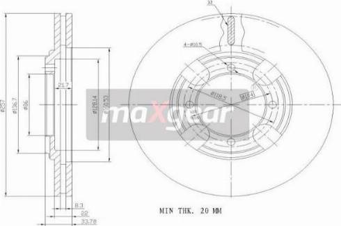 Maxgear 19-0936 - Disque de frein cwaw.fr