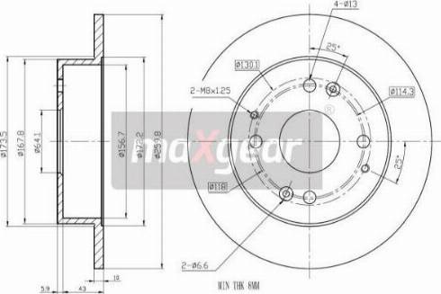 Maxgear 19-0931MAX - Disque de frein cwaw.fr