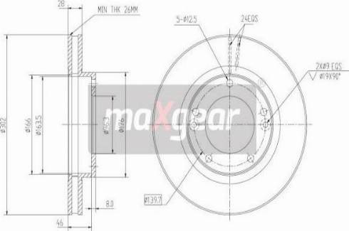 Maxgear 19-0938 - Disque de frein cwaw.fr