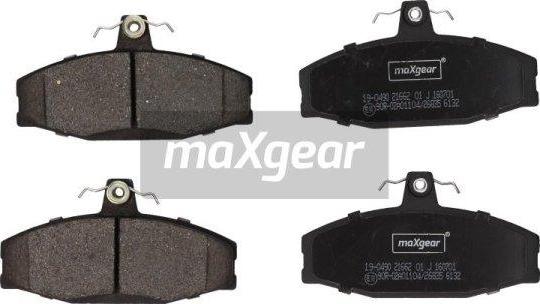 Maxgear 19-0490 - Kit de plaquettes de frein, frein à disque cwaw.fr