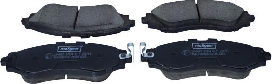 Maxgear 19-0609 - Kit de plaquettes de frein, frein à disque cwaw.fr