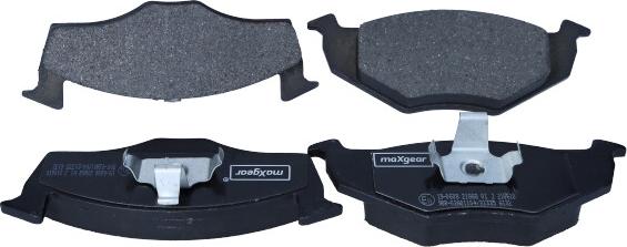 Maxgear 19-0608 - Kit de plaquettes de frein, frein à disque cwaw.fr