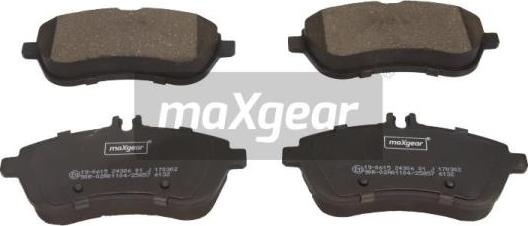 Maxgear 19-0615 - Kit de plaquettes de frein, frein à disque cwaw.fr