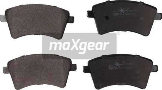 Maxgear 19-0899 - Kit de plaquettes de frein, frein à disque cwaw.fr