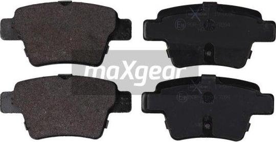 Maxgear 19-0897 - Kit de plaquettes de frein, frein à disque cwaw.fr