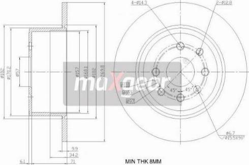 Maxgear 19-0848 - Disque de frein cwaw.fr