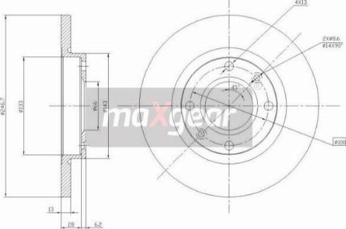 Maxgear 19-0790MAX - Disque de frein cwaw.fr