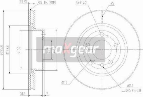 Maxgear 19-0797MAX - Disque de frein cwaw.fr