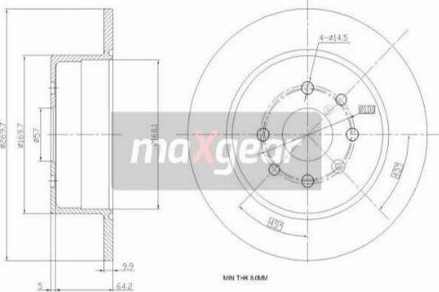 Maxgear 19-0788MAX - Disque de frein cwaw.fr