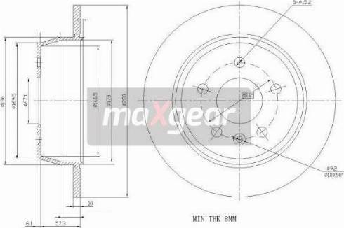 Maxgear 19-0729MAX - Disque de frein cwaw.fr