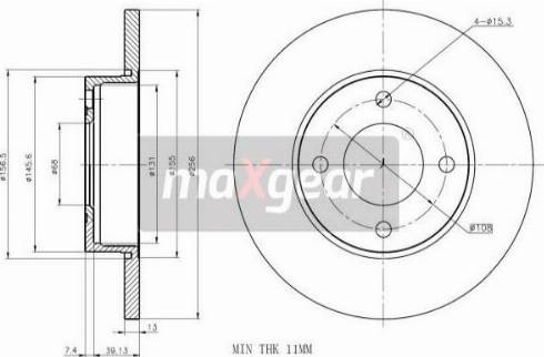 Maxgear 19-0778MAX - Disque de frein cwaw.fr