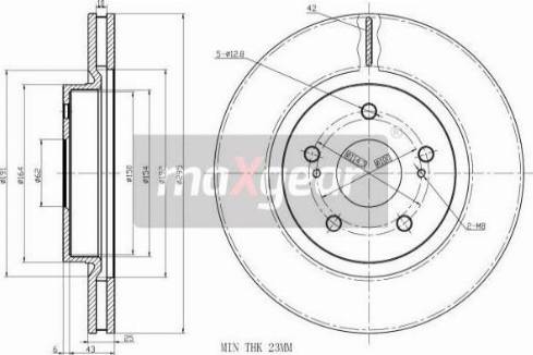 Maxgear 19-1952MAX - Disque de frein cwaw.fr