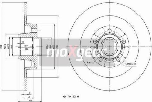 Maxgear 19-1905 - Disque de frein cwaw.fr