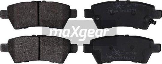 Maxgear 19-1443 - Kit de plaquettes de frein, frein à disque cwaw.fr