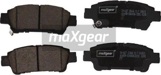 Maxgear 19-1427 - Kit de plaquettes de frein, frein à disque cwaw.fr