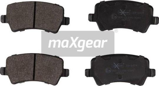 Maxgear 19-1474 - Kit de plaquettes de frein, frein à disque cwaw.fr