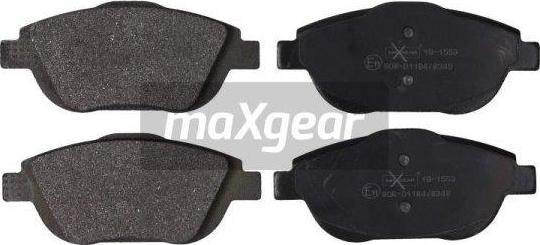 Maxgear 19-1553 - Kit de plaquettes de frein, frein à disque cwaw.fr