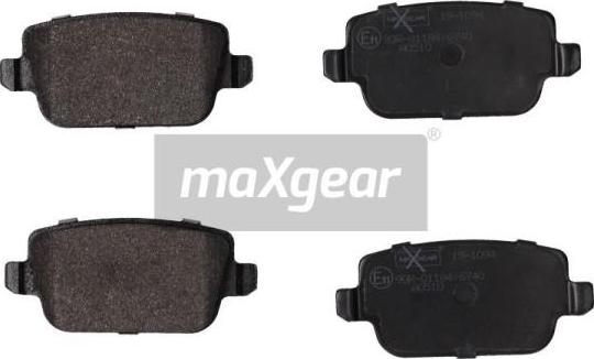 Maxgear 19-1094 - Kit de plaquettes de frein, frein à disque cwaw.fr