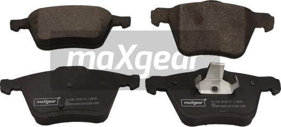 Maxgear 19-1092 - Kit de plaquettes de frein, frein à disque cwaw.fr