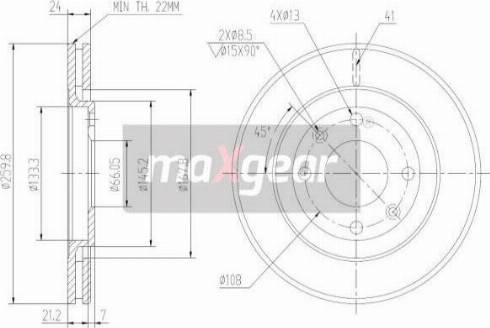 Maxgear 19-1003MAX - Disque de frein cwaw.fr