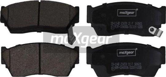 Maxgear 19-1148 - Kit de plaquettes de frein, frein à disque cwaw.fr