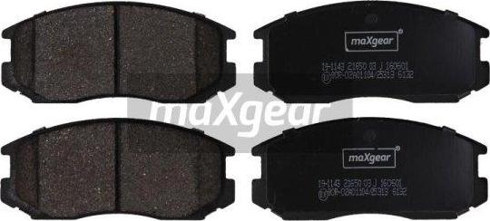 Maxgear 19-1143 - Kit de plaquettes de frein, frein à disque cwaw.fr