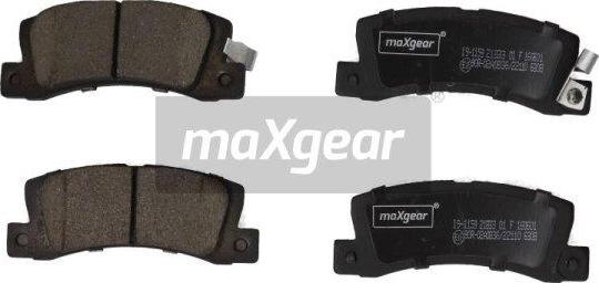 Maxgear 19-1159 - Kit de plaquettes de frein, frein à disque cwaw.fr