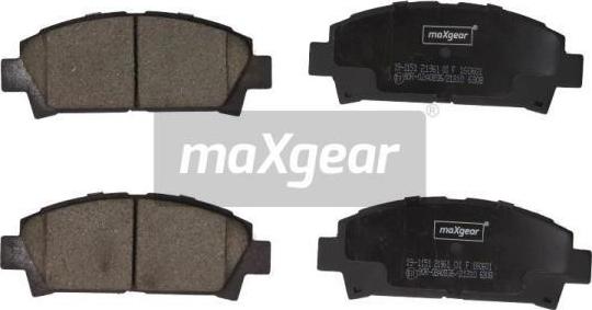 Maxgear 19-1151 - Kit de plaquettes de frein, frein à disque cwaw.fr