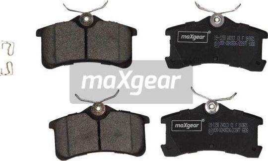 Maxgear 19-1158 - Kit de plaquettes de frein, frein à disque cwaw.fr