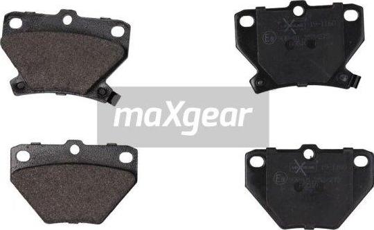 Maxgear 19-1160 - Kit de plaquettes de frein, frein à disque cwaw.fr