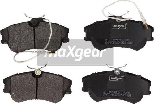 Maxgear 19-1100 - Kit de plaquettes de frein, frein à disque cwaw.fr