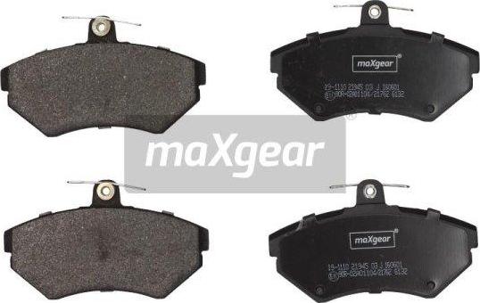 Maxgear 19-1110 - Kit de plaquettes de frein, frein à disque cwaw.fr