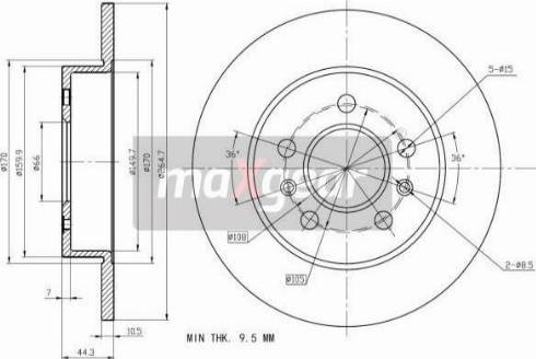 Maxgear 19-1184 - Disque de frein cwaw.fr