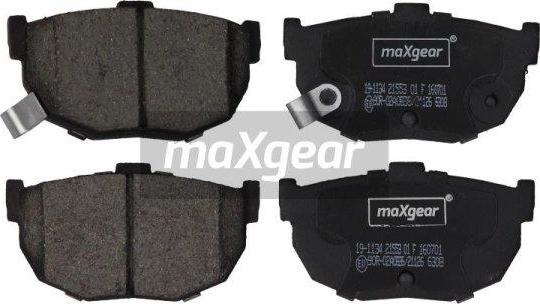 Maxgear 19-1134 - Kit de plaquettes de frein, frein à disque cwaw.fr