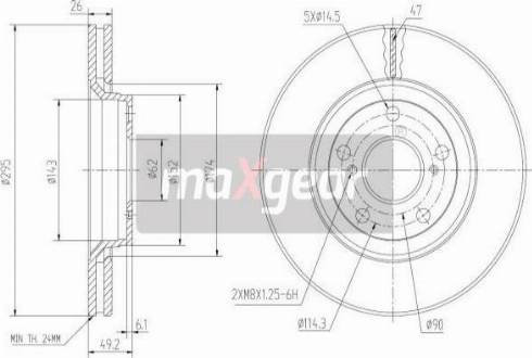 Maxgear 19-1868MAX - Disque de frein cwaw.fr