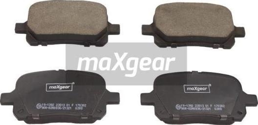 Maxgear 19-1392 - Kit de plaquettes de frein, frein à disque cwaw.fr