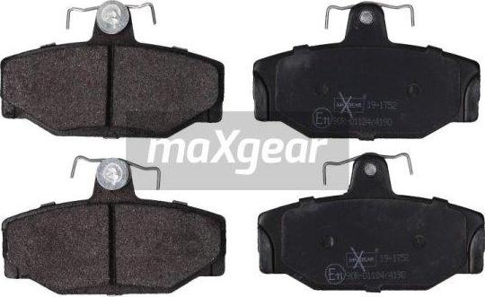 Maxgear 19-1752 - Kit de plaquettes de frein, frein à disque cwaw.fr