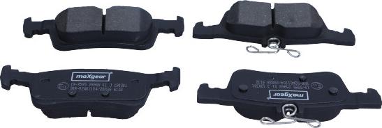 Maxgear 19-3595 - Kit de plaquettes de frein, frein à disque cwaw.fr