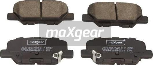 Maxgear 19-3043 - Kit de plaquettes de frein, frein à disque cwaw.fr