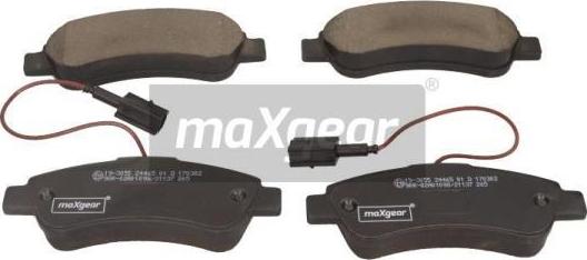 Maxgear 19-3055 - Kit de plaquettes de frein, frein à disque cwaw.fr